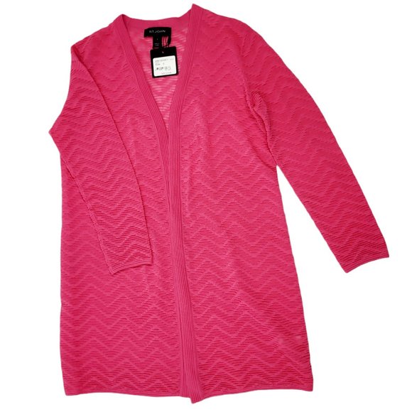 St. John Chevron Knit Cardigan - Picture 4 of 5